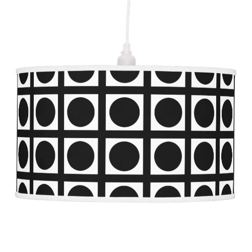 Black Elegant Grid Dots Ceiling Lamp