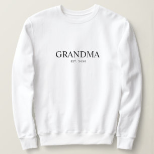Black Elegant Modern Grandma Sweatshirt