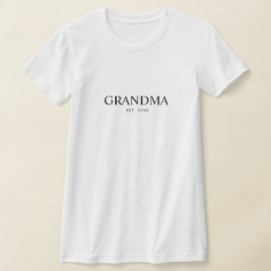 Black Elegant Modern Grandma T-Shirt