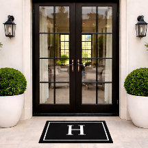 Black Elegant Modern Monogram