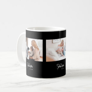 Black Elegant Mom Established Bow Add 3 Photos Coffee Mug