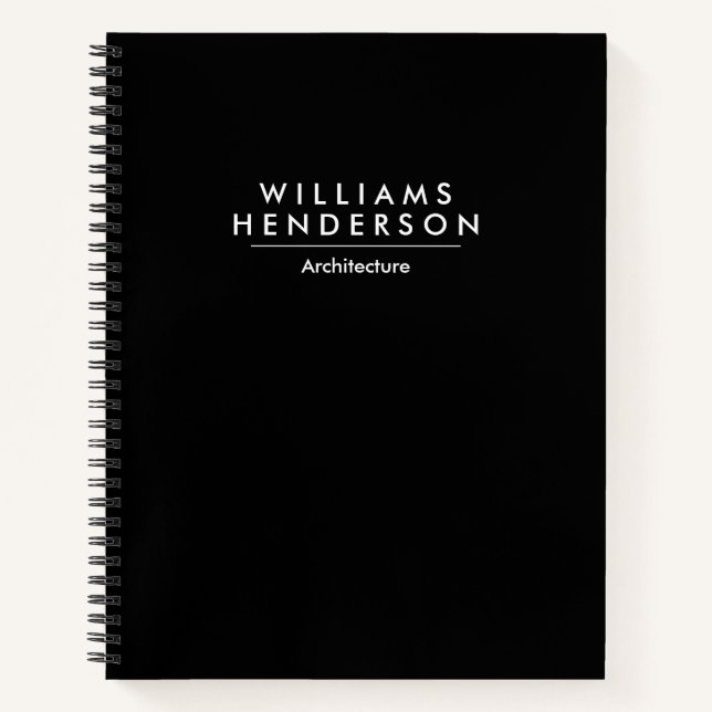 Black Elegant Notebook (Front)