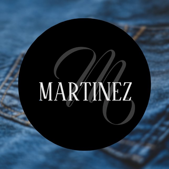 Black Elegant Personalized Last Name | Name Patch (Creator Uploaded)