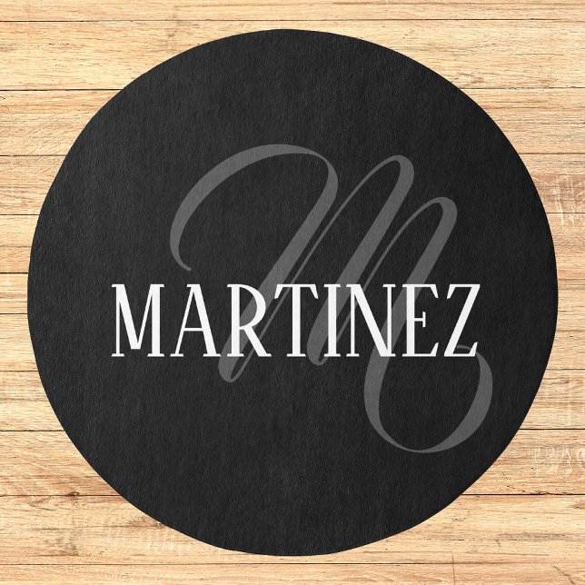 Black Elegant Personalized Last Name | Name Rug (Creator Uploaded)