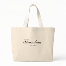Black Elegant Script Established Grandma