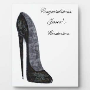 Black Elegant Stiletto High Heel Shoe Art Plaque