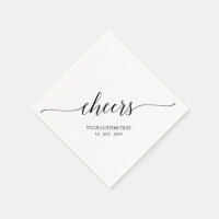 Black Elegant Stylish Lettering Cheers Event