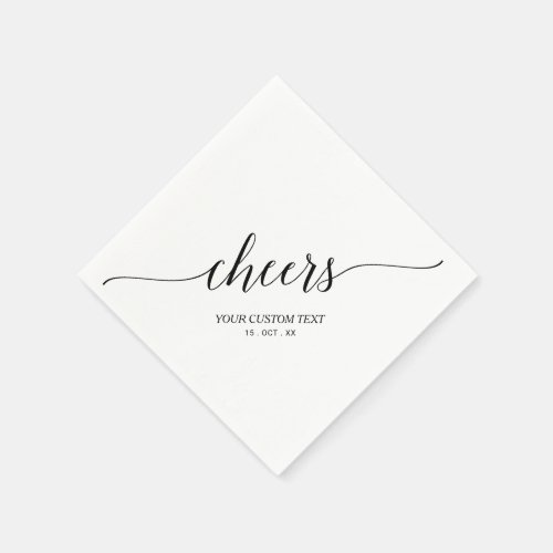 Black Elegant Stylish Lettering Cheers Event
