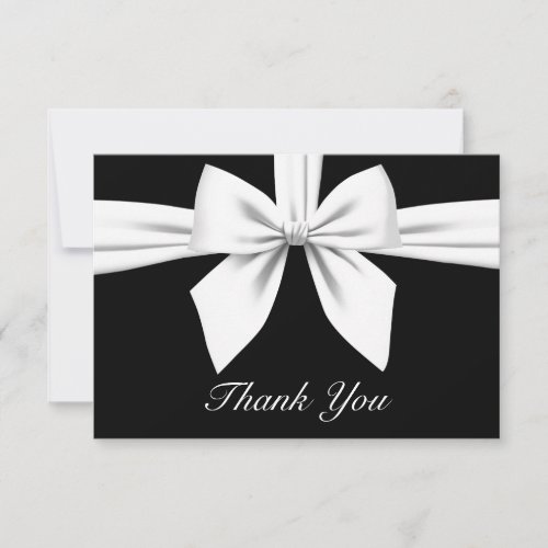 Black Elegant Tiffany Fancy Party Stationery Thank You Card