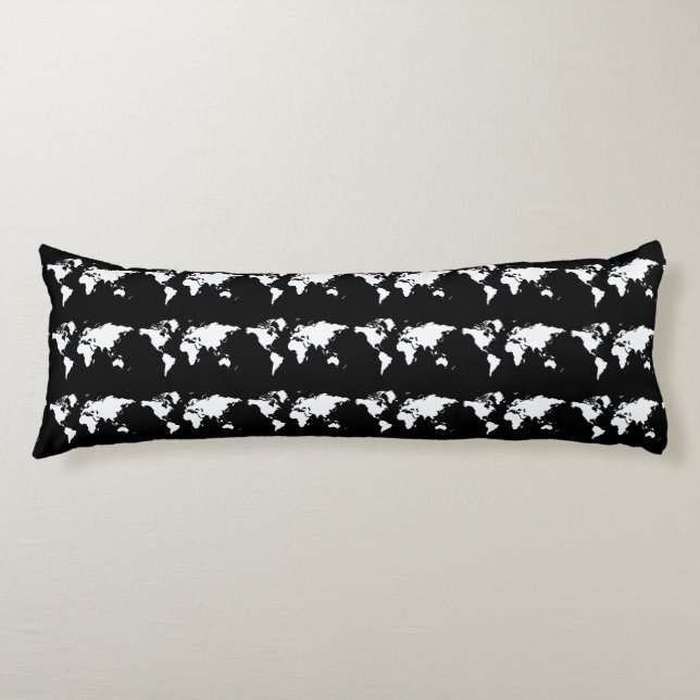 Black Elegant World Body Pillow (Front)