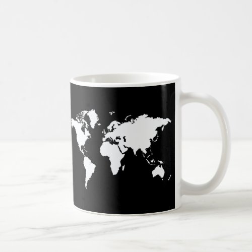 Black Elegant World Coffee Mug