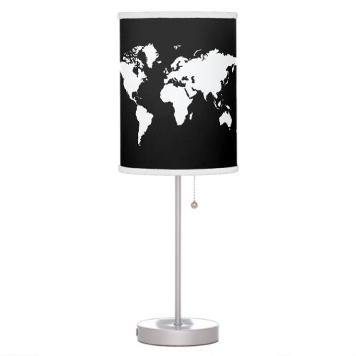 Black Elegant World Table Lamp