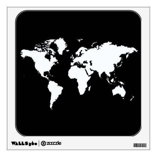 Black Elegant World Wall Decal