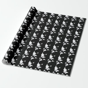 Black Elegant World Wrapping Paper
