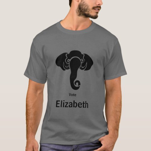 Black Elephant  Family Home Address Republican  T_Shirt