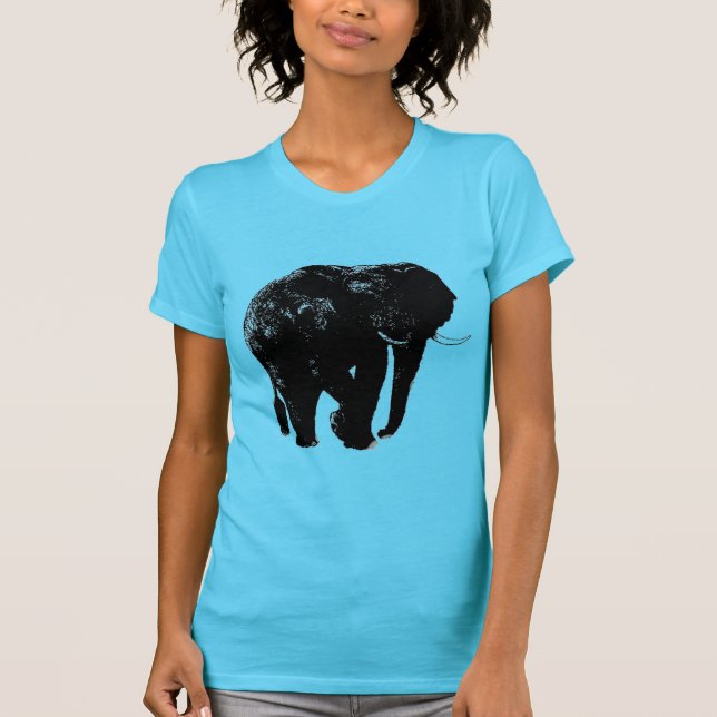 Black Elephant Silhouette T-Shirt (Front)