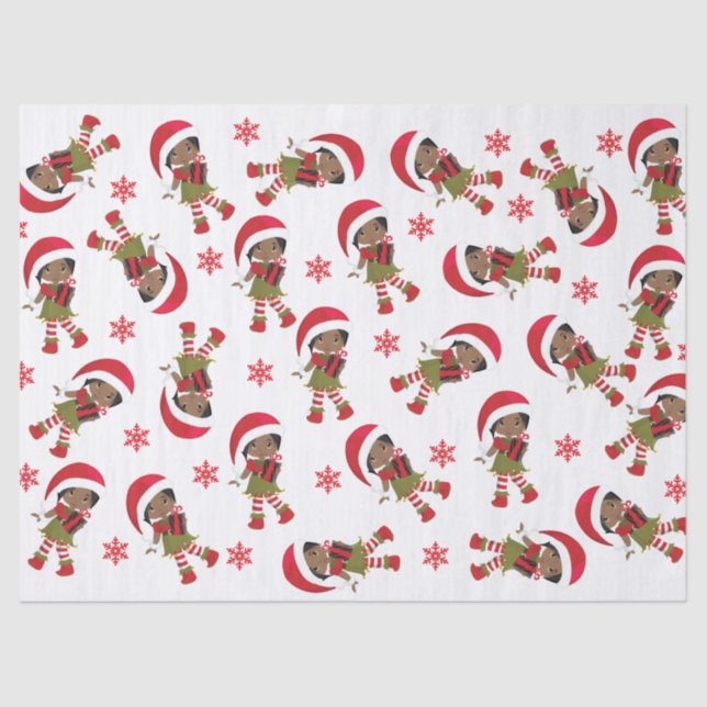 Black Elf Girl Tissue Paper (Front)