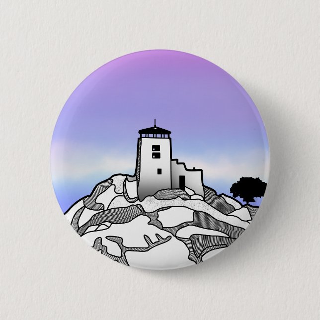 Black Elk Peak Mountains Button (Front)