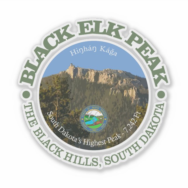 Black Elk Peak Sticker (Front)