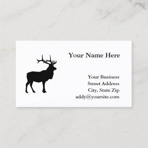 Elk Silhouette Business Card Template