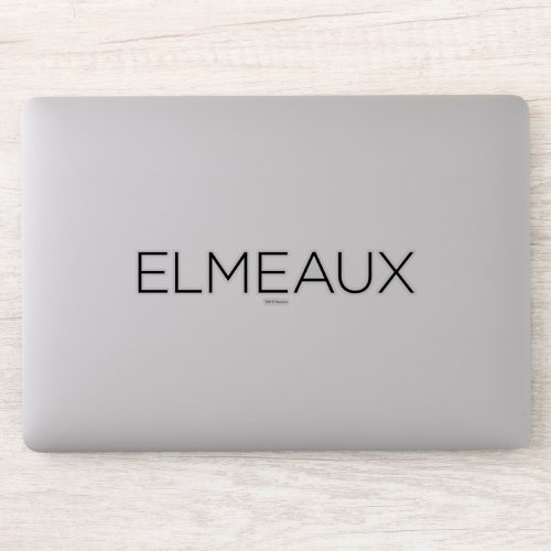 Black Elmeaux Sticker
