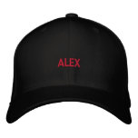 Black Embroidered Hat at Zazzle