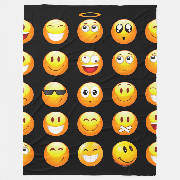 black emojis blanket Zazzle