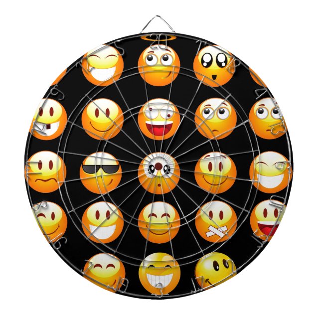 black emojis dartboard (Front)