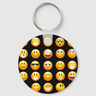 black emojis keychain