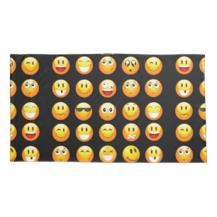 black emojis pillow case