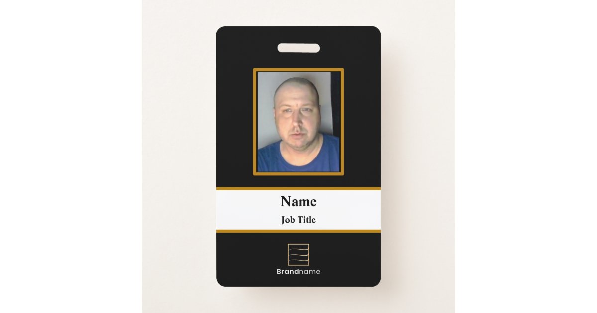 black-employee-id-badge-zazzle