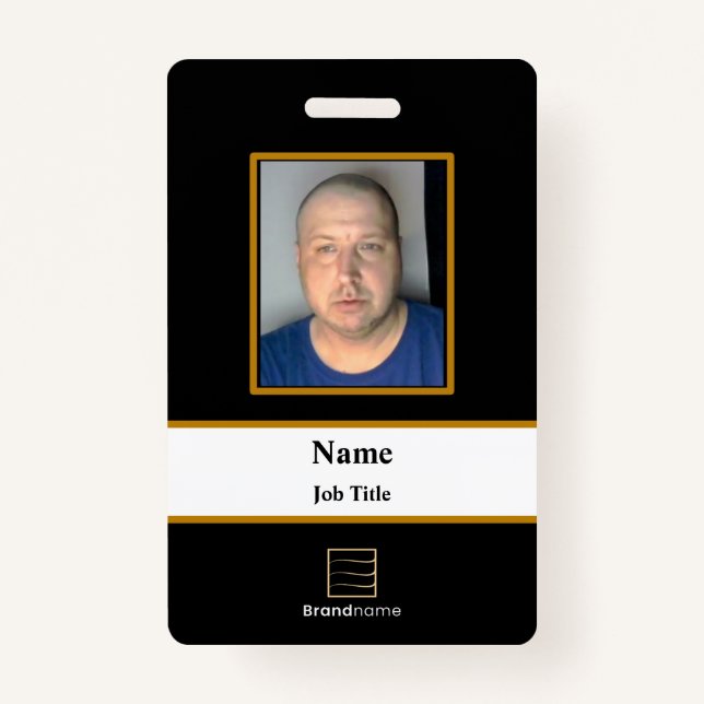 Black Employee ID Badge (Front)