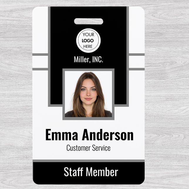 Black | Employee Photo ID Company Security Badge (Creator Uploaded)