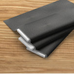 Black Emu Skin Look-Like Leather Fabric