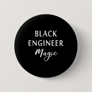 Black Engineer Magic Black History Month African A Button