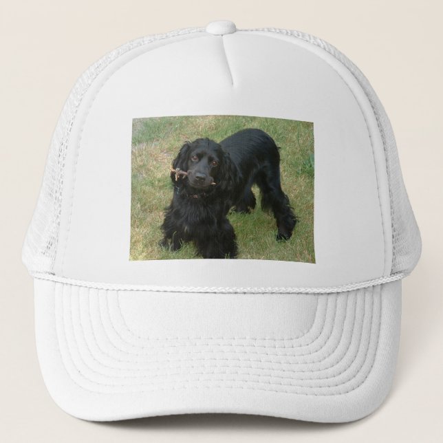 black english cocker spaniel full 2 trucker hat (Front)
