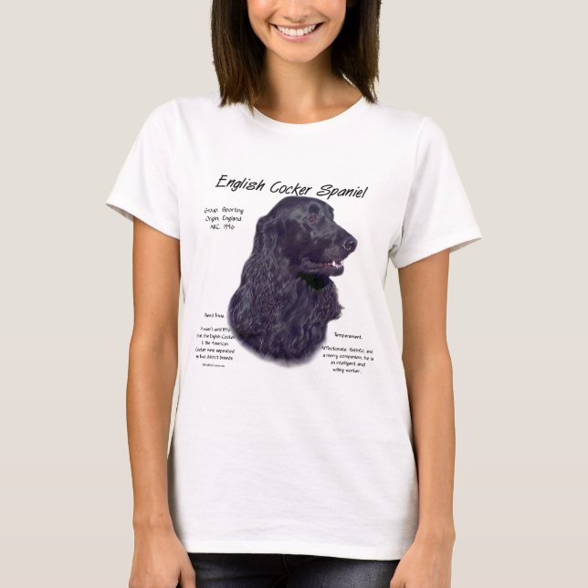 Black English Cocker Spaniel History  T-Shirt (Front)