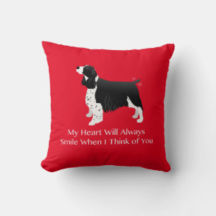 Black English Springer Spaniel Pet Memorial Pillow