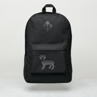 Black English Staffordshire Bull Terrier Dog Port Authority® Backpack