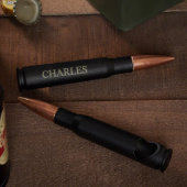 Black Engraved 50 Caliber Bullet Bottle Opener (Front)