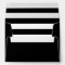 Black Envelope with a Black & White Striped Liner