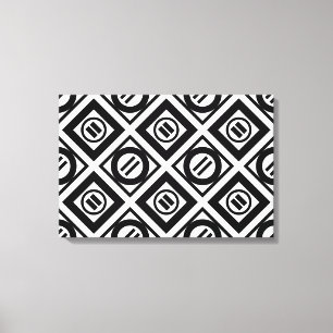 Black Equal Sign Geometric Pattern on White