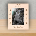 Black Etched Cat Face Whiskers Paw Prints Engraved Frames