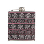 Black Ethnic Elephant Pattern Flask