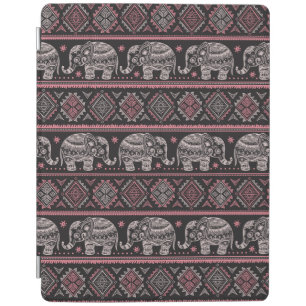 Black Ethnic Elephant Pattern iPad Smart Cover