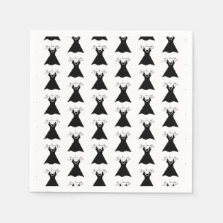 Black Evening Dress Napkins