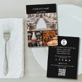 Elegant White Event Planning Business 3 Photos Business Card