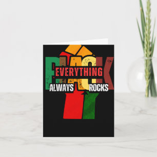 Black Everything Always Rock Sticker Card