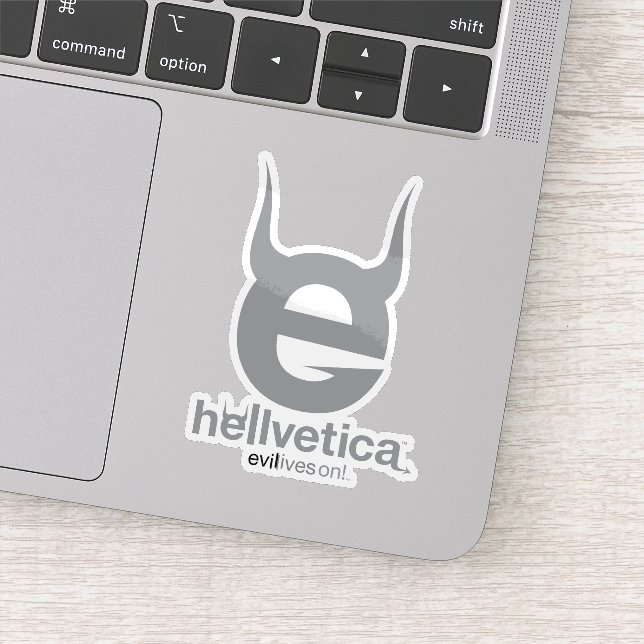 BLACK Evil “e” logo Sticker (Detail)