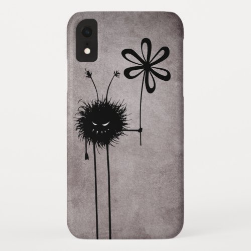 Black Evil Flower Bug Vintage iPhone XR Case